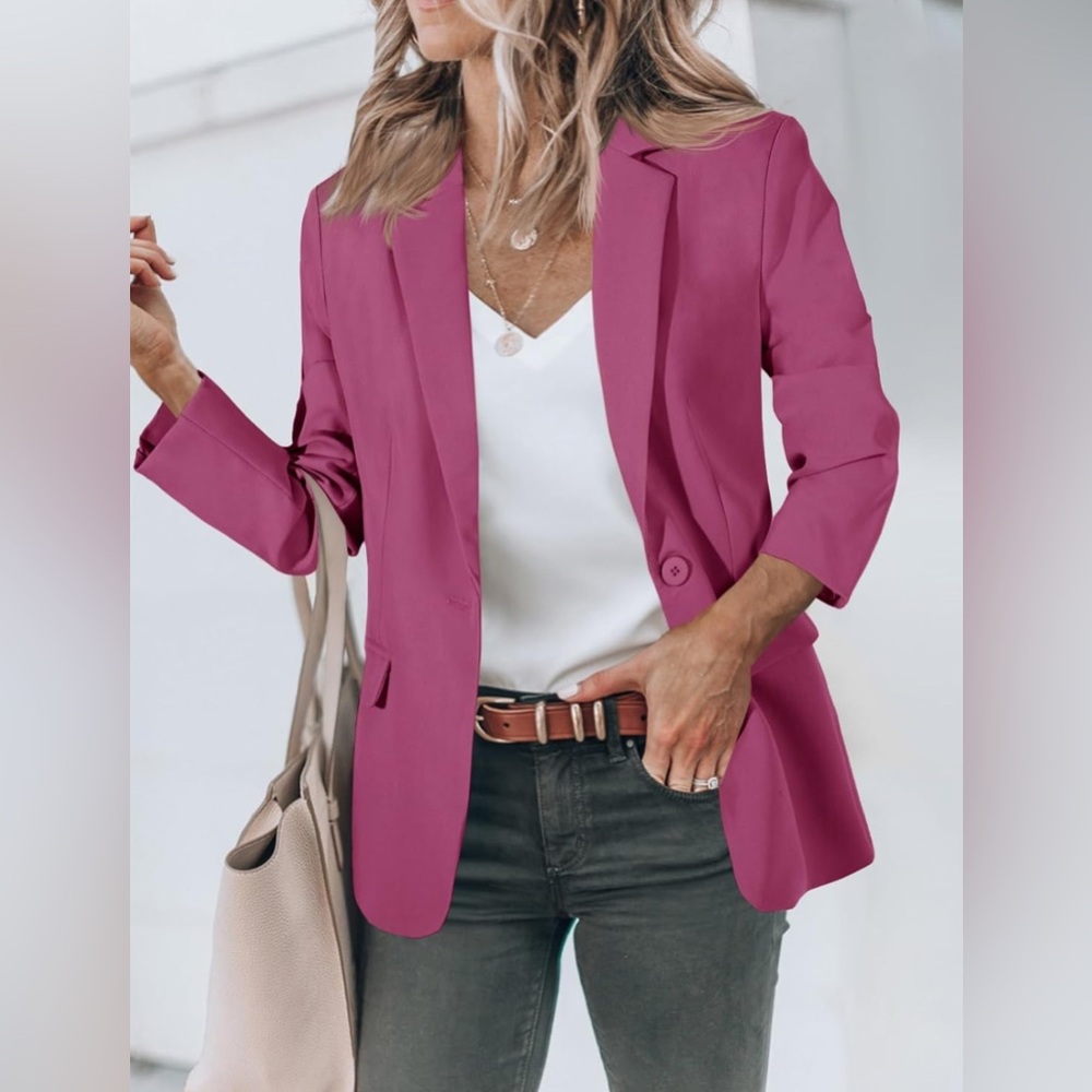 Cicy Bell Womens Casual Blazer - Pink - XL - NWOT